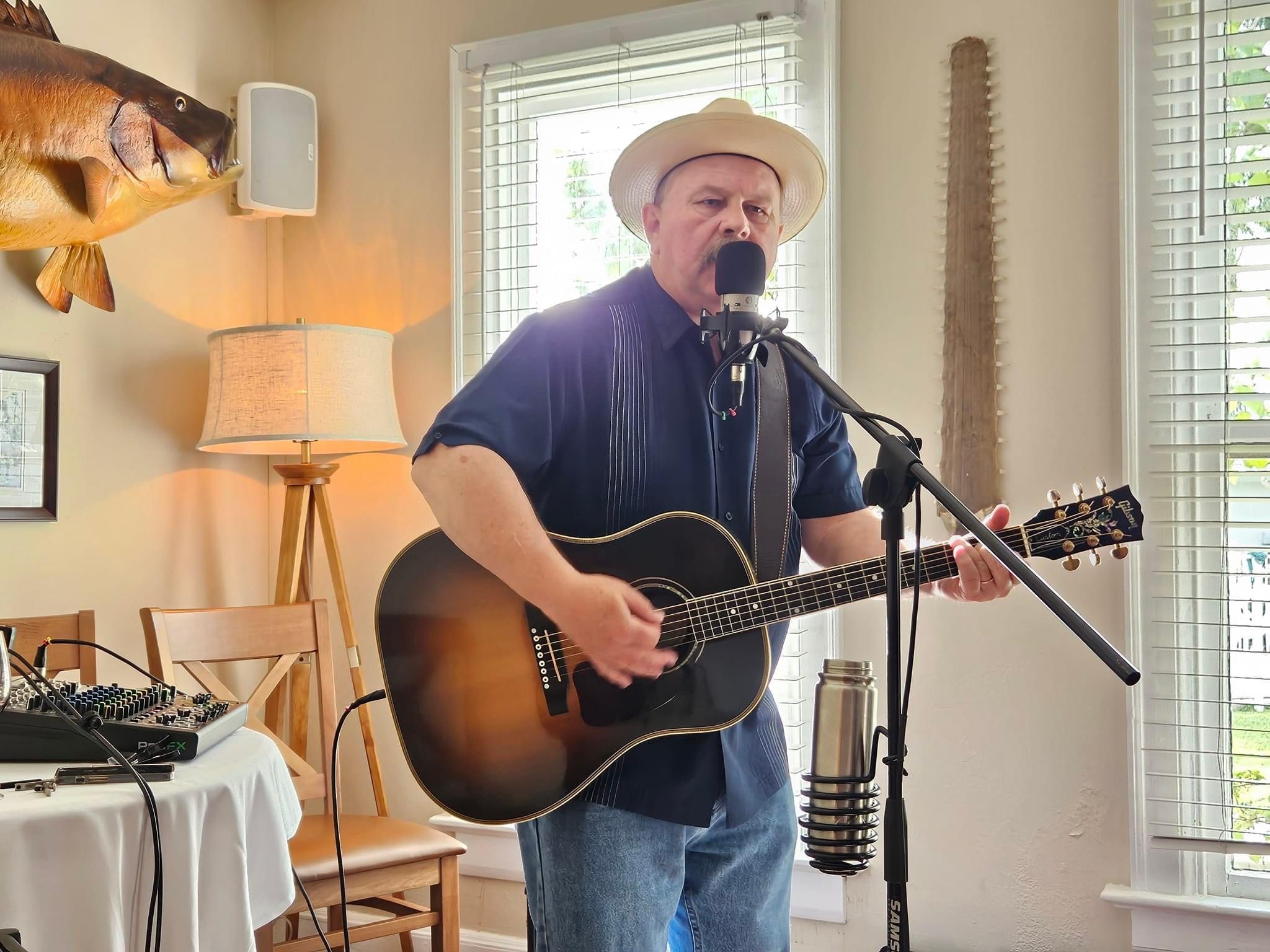 David Ross performing live with acoustic guitar